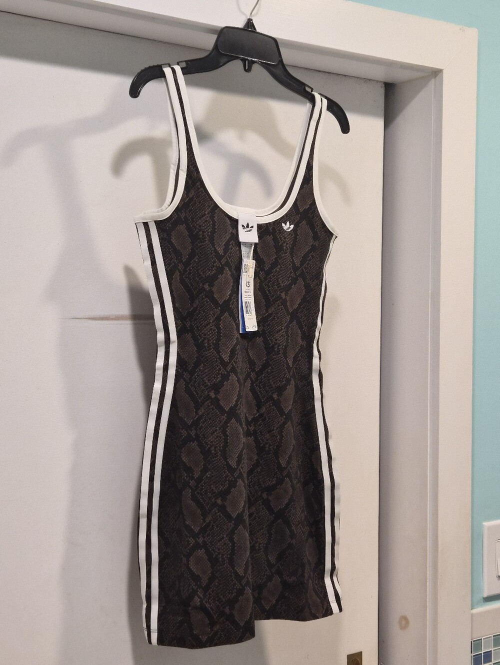 NWT- ADIDAS XS Snake Print Mini Dress